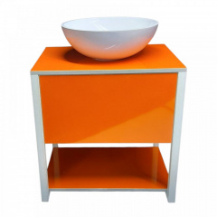 Пластикова тумба підвісна loft Sunset 60x60x45 см Orange Умань