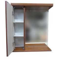 Зеркало с полками слева Mikola-M Plastics 2.1 60*70*15 см Золотой дуб Братське