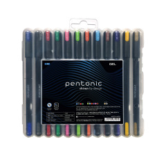Ручка гелева Pentonic 12 кольорів PVC бокс 0,6 мм LINC (411959) Костополь