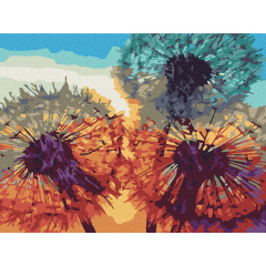 Картина за номерами Brushme Кульбаби на заході сонця 30х40 см Різнокольоровий RBS35646 Лубны