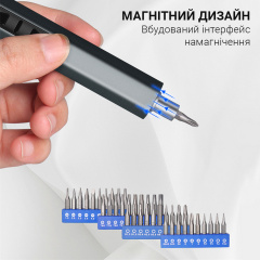 Електрична смарт викрутка з набором біт Kingsdun 50в1 Grey (МТ50) Бердичів