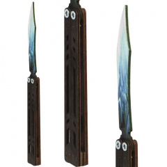 Ніж дерев'яний сувенірний "SO-2 МЕТЕЛИК DRAGON GLASS" Сувенір-Декор SO2BAL-D Ромни