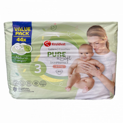 Дитячі підгузники Kruidvat Pure & Soft 3 4-9 кг 44 шт Киев