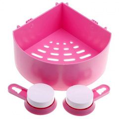 Полка на присосках угловая Aquavita Triangle Shelves Pink (do311 -hbr) Енергодар