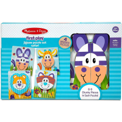 Перші дерев'яні пазли 4 в 1 Melissa&Doug "Сафарі" MD30131 Братське