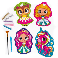 Набір для творчості "Glitter Art Казкові принцеси" Vladi Toys VT4501-10, 5 флаконів з глітерами Кременчуг