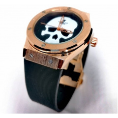 Чоловічий наручний годинник Hublot з черепом 45 мм Золотий (2104618465) Нововолинськ