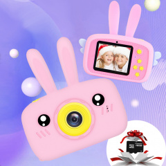 Дитяча Фотокамера Kids Funny Camera 3.0 Pro Протиударний Фотоапарат 12 Mpx Full HD 1920x1080P зйомка Рожевий + Карта 16Гб Оріхів