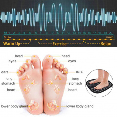 Масажний електричний килимок для ніг Foot Massager EMS Чорний Вараш