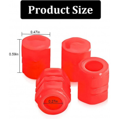 Флуоресцентні ковпачки на ніпель для велосипеда машини самокату Bluefield набір з 10 шт червоний (RT050781-10) Львов