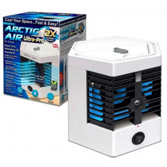 Настільний портативний міні-кондиціонер Arctic Ultra Pro 2Х із зволожувачем повітря 750 мл 16х20х20 см Білий (2104618514) Полтава