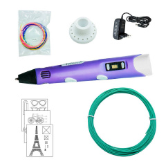 3D ручка c LCD дисплеем и комплектом эко пластика для рисования 3DPen Hot Draw 3 Violet Кременчуг