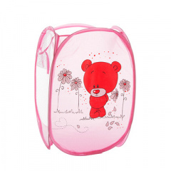 Корзина для игрушек UKC Baby Play 48х29х25 см Мишка Розовый Орехов