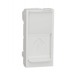 Накладка для RJ45 розетки Schneider Electric NU941018 с полем для надписи 1М (белая) Буча