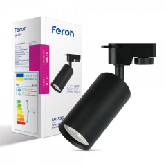 Трековый светильник Feron ML335 черный Виноградів