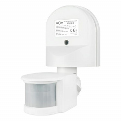 Инфракрасный датчик движения BIOM IRM-01W max 1200Вт 180° настенный, белый (00-00018914) Чернігів