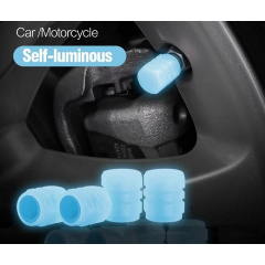 Флуоресцентні ковпачки на ніпель для велосипеда машини самокату Bluefield набір з 10 шт синій (RT050780-10) Самбор