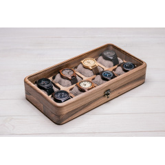 Органайзер на 8 комірок для зберігання наручних годинників ecoWalnut 7х35х18 см Кропивницький