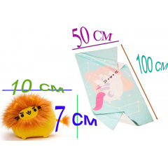 Комплект 2Life М'яка іграшка Pusheen cat 10х7 см та рушник 50х100 см v-12354 Городок