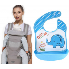 Хипсит эрго-рюкзак кенгуру переноска слюнявчик-трансформер Baby Carrier 20 кг 6 в 1 Серый (vol-9897) Ужгород