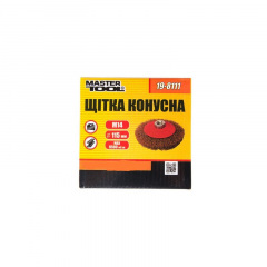 Щітка конусна з латунованого рифленого дроту D115 мм М14 MASTERTOOL GM (19-8111) Орехов