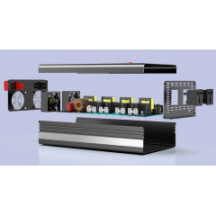 Інвертор перетворювач напруги з 12/24V в 220V 1600W з USB та дисплеєм OEM (INV1600) Орехов