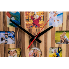 Настінний годинник з фотографіями ecoWalnut Петрове