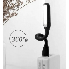 Портативний USB світильник для ноутбука та Power Bank No Brand 169х18х9 мм Чорний (2104618513) Михайлівка
