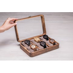 Органайзер на 6 секцій для наручних годинників ecoWalnut 7х26.5х18 см Київ