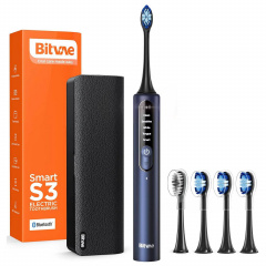 Електрична зубна щітка з футляром Bitvae S3 Smart 4 насадки Dark blue Молочанськ