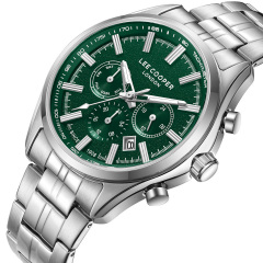 Наручний годинник чоловічий Lee cooper Fenix Green Сріблястий (3445) Хуст
