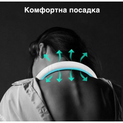 Портативний вентилятор на шию No Brand Neck Cooler з акумулятором 4000 mAh Білий (2104618524) Тернопіль