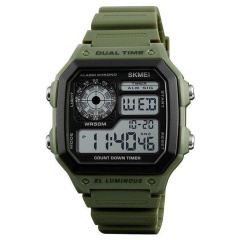 Часы наручные мужские Skmei 1299 Army Green 1299AG (12338-hbr) Виноградов