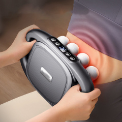 Вібромасажер перкусійний для тіла та м'язів на акумуляторі Doxy Massager Massage Gun Сірий (FG8HEAD) Фастів