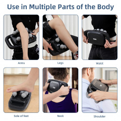 Вібромасажер перкусійний для тіла та м'язів на акумуляторі Doxy Massager Massage Gun Сірий (FG8HEAD) Фастів