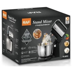 Миксер стационарный RAF R.6652 с металлической чашей 3.5L 1000W Silver-Black (3_03498) Нова Прага