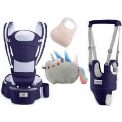 Хипсит Baby Carrier эрго-рюкзак кенгуру переноска 6 в 1 игрушка Пушин кот Радуга (vol-1883) Темно-синий Кременчук
