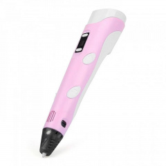 3D ручка c LCD дисплеем и комплектом эко пластика для рисования 3DPen Hot Draw 3 Pink Одеса