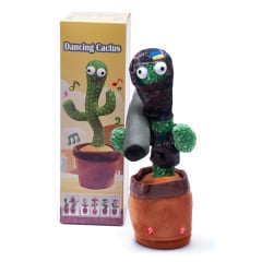 Танцующий поющий кактус Патриот Тарас с джавелином Dancing Cactus с подсветкой 32 см повторюшка и USB зарядка Дніпро