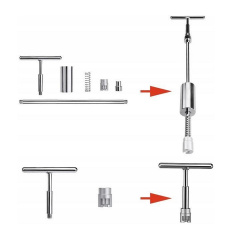 Молоток зворотний для витягування вм'ятин CARP з грибками 18 шт Сріблястий (C051050) Калуш