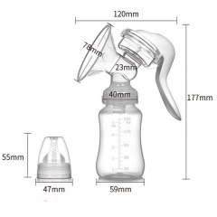 Ручной молокоотсос с соской Purple Berry Rabbit 150 мл Белый и Бутылка-ложка 20 х 5 см Зеленый (v-11682) Калуш