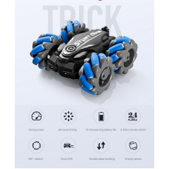 Машинка трюковая перевертыш с пультом радио управления Weishengda RC Drift Stunt Car Синий Володимир-Волинський