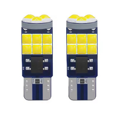 Комплект світлодіодних ламп Napo T10-3030-15smd W5W T10 2 шт Білий (2508425835) Киев