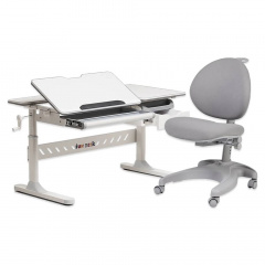 Комплект парта-трансформер Fundesk Fiore Grey + кресло FunDesk Cielo Grey (25154743-800819) Івано-Франківськ