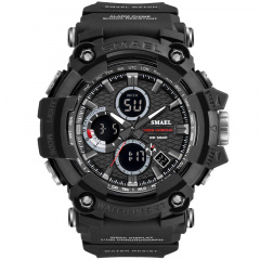 Часы наручные мужские Smael 1802 Black (15173-hbr) Вишгород
