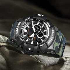 Часы наручные мужские Smael 1809MC Army Green (15176-hbr) Рівне