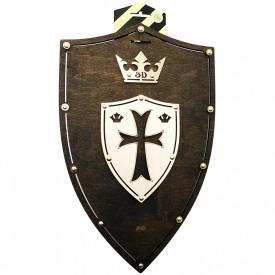 Сувенірний дерев'яний щит Хрест Венге Сувенір-Декор S-CrossV 47х30 см