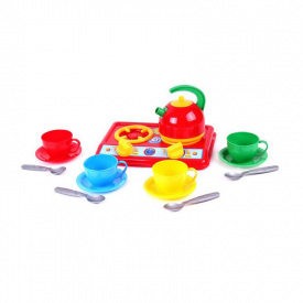 Дитяча іграшкова плита "Галинка 3" ТехноК" 1585TXK з чайним сервізом