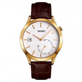 Чоловічий кварцовий годинник Skmei 1581 Prestige коричневий