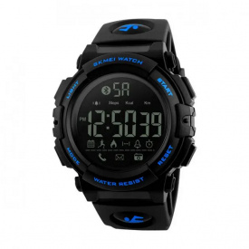 Чоловічий спортивний наручний годинник Skmei 1303 з крокоміром Чорний